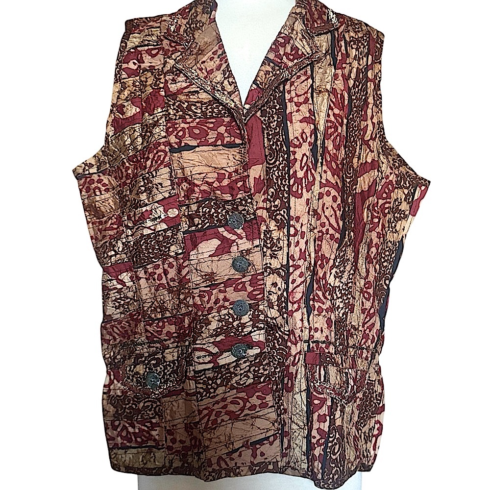 Chico’s Multicolor Patchwork Vest - image 1